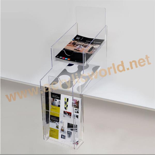 unique design acrylic magazine display rack